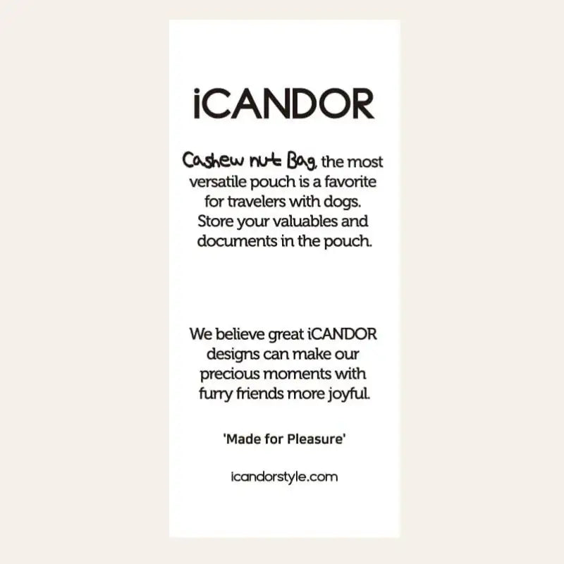 iCANDOR - F/W Edition - Cashew Nut Bag - iCANDOR - Pet supplies - Harumio