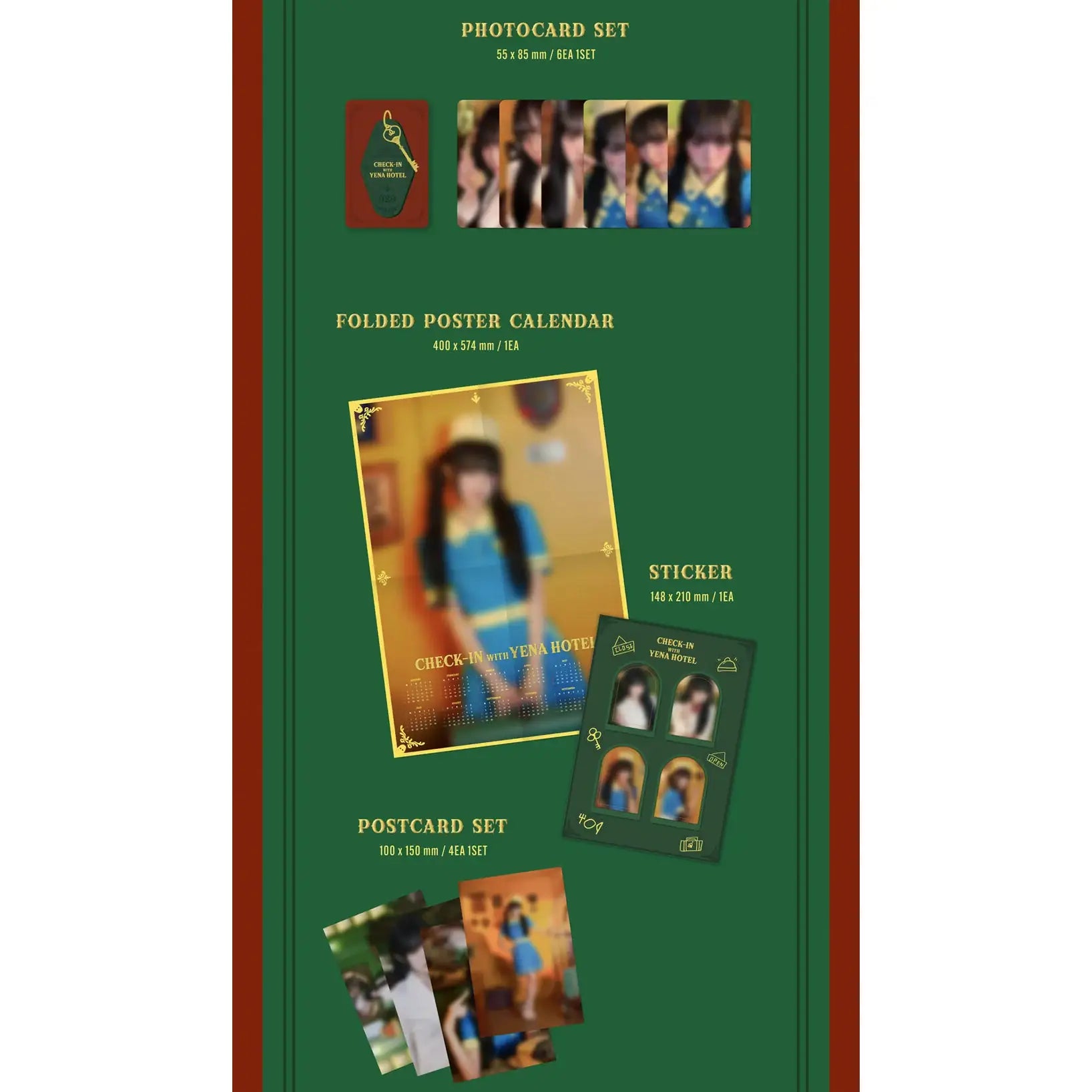 YENA - 2025 Season's Greetings (CHECK-IN WITH YENA HOTEL) - Above Entertainment - Merchandise - Harumio