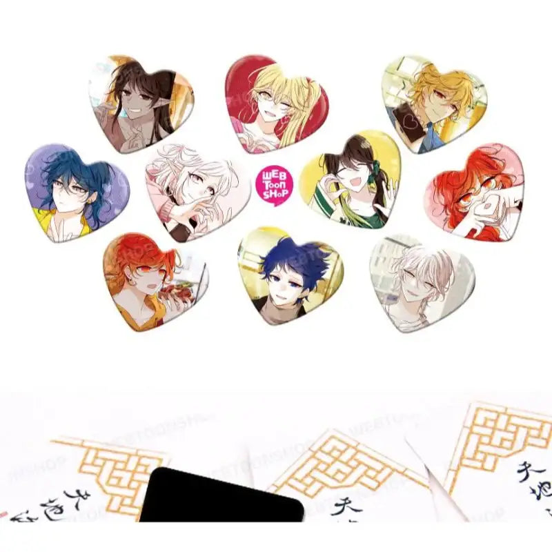 Heaven And Earth - Photo Card + Heart Button (Random) - Webtoon Shop - Accessories - Harumio