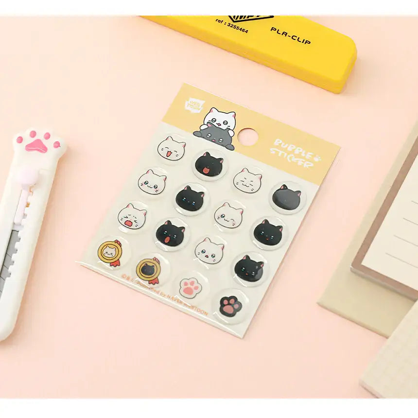 Meow Man - Epoxy Bubble Stickers - Webtoon Friends - Home & Living, Accessories - Harumio