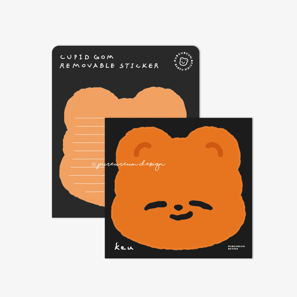 Pureureum Design - Cupid Bear Face Big Removable Sticker