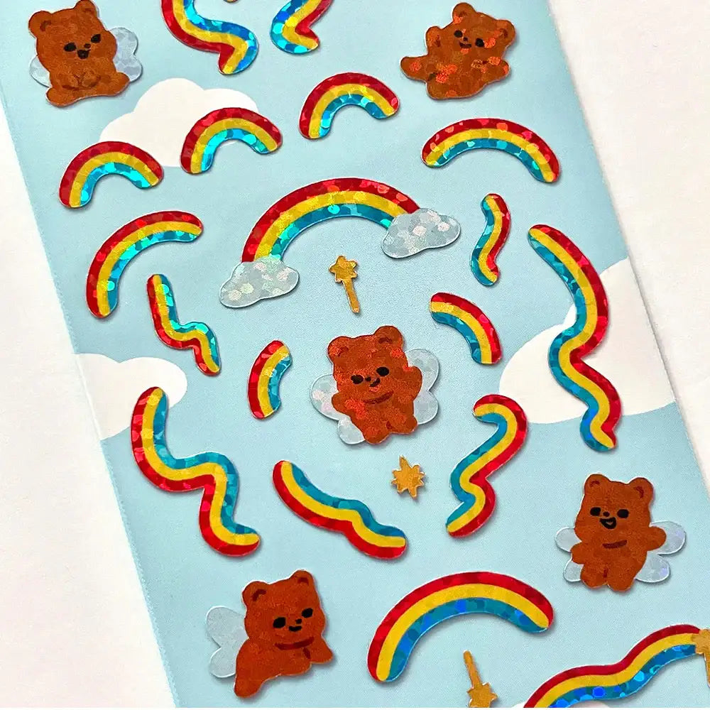 Pureureum Design - Rainbow Fairy Bear Hologram Sticker - Pureureum Design - Home & Living, Accessories - Harumio