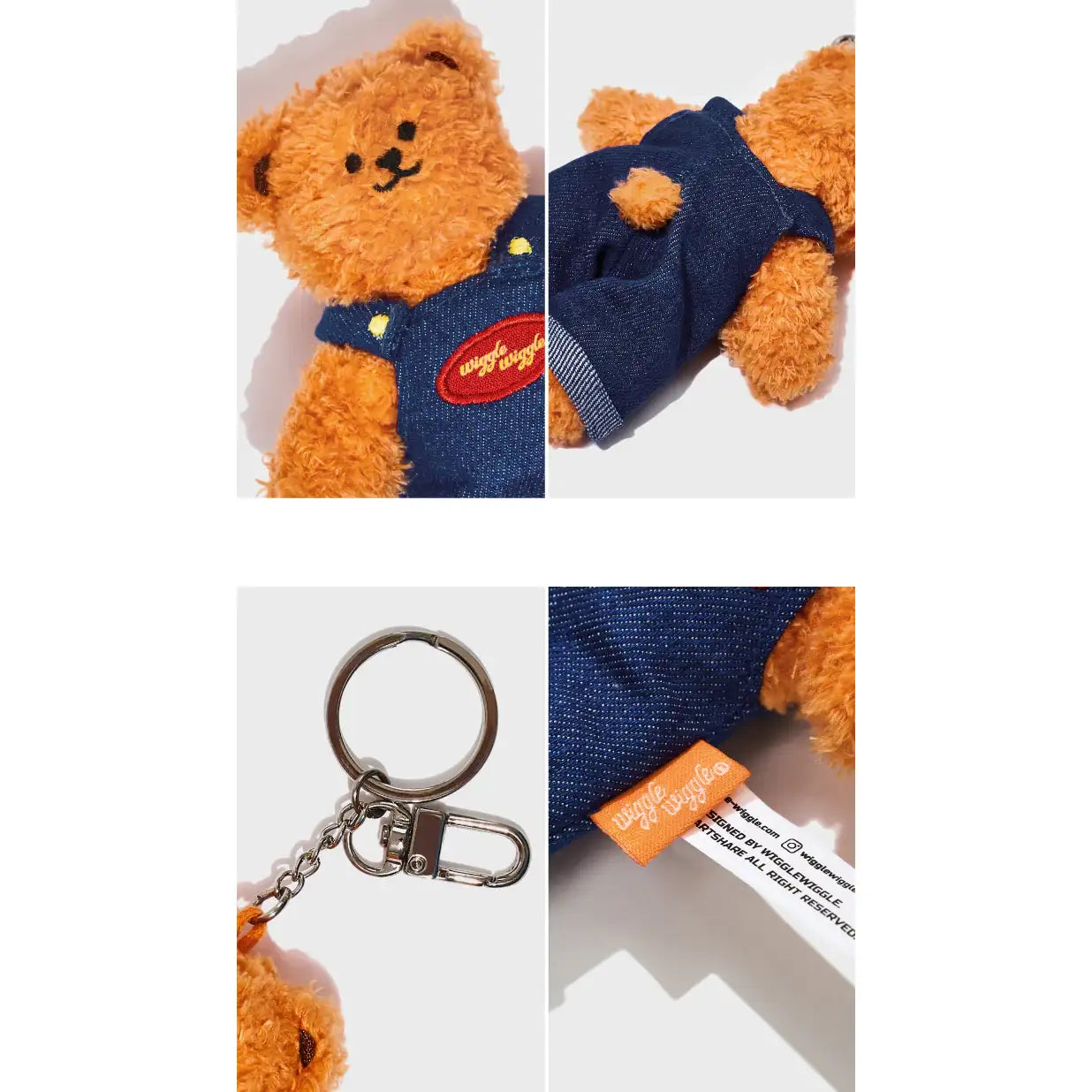 Wiggle Wiggle - Bear Toy Keyring - Wiggle Wiggle - Keyring - Harumio