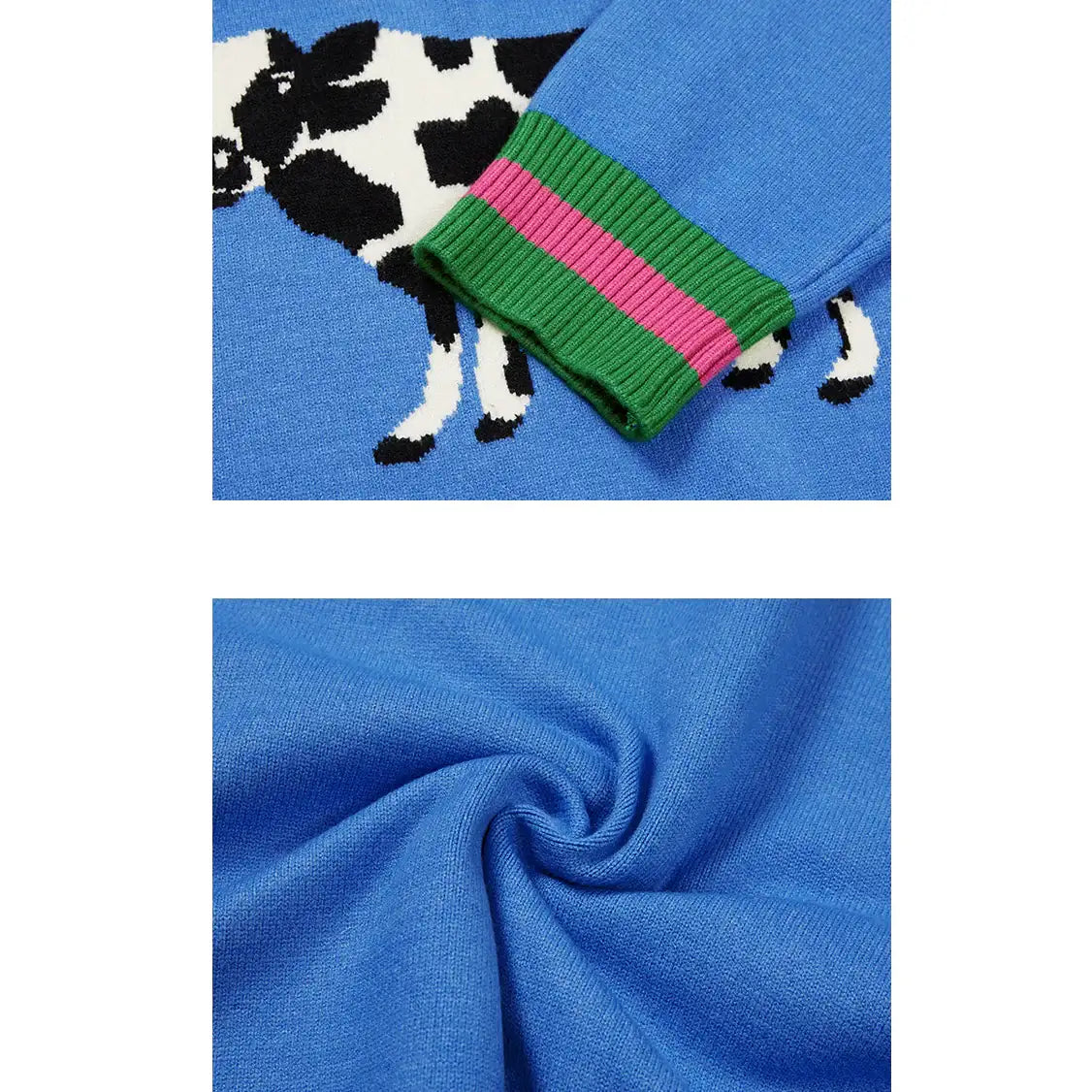 Wiggle Wiggle - Don't Panic Milk Cow Over Knit - Wiggle Wiggle - Slippers - Harumio