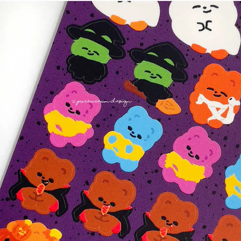 Pureureumdesign - Cupid Bear Halloween Sticker - Pureureumdesign - Sticker - Harumio