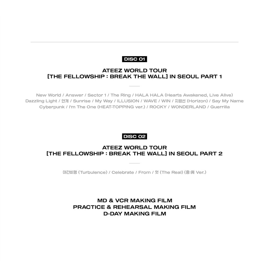 ATEEZ - The Fellowship : Break The Wall In Seoul (Blu-Ray)