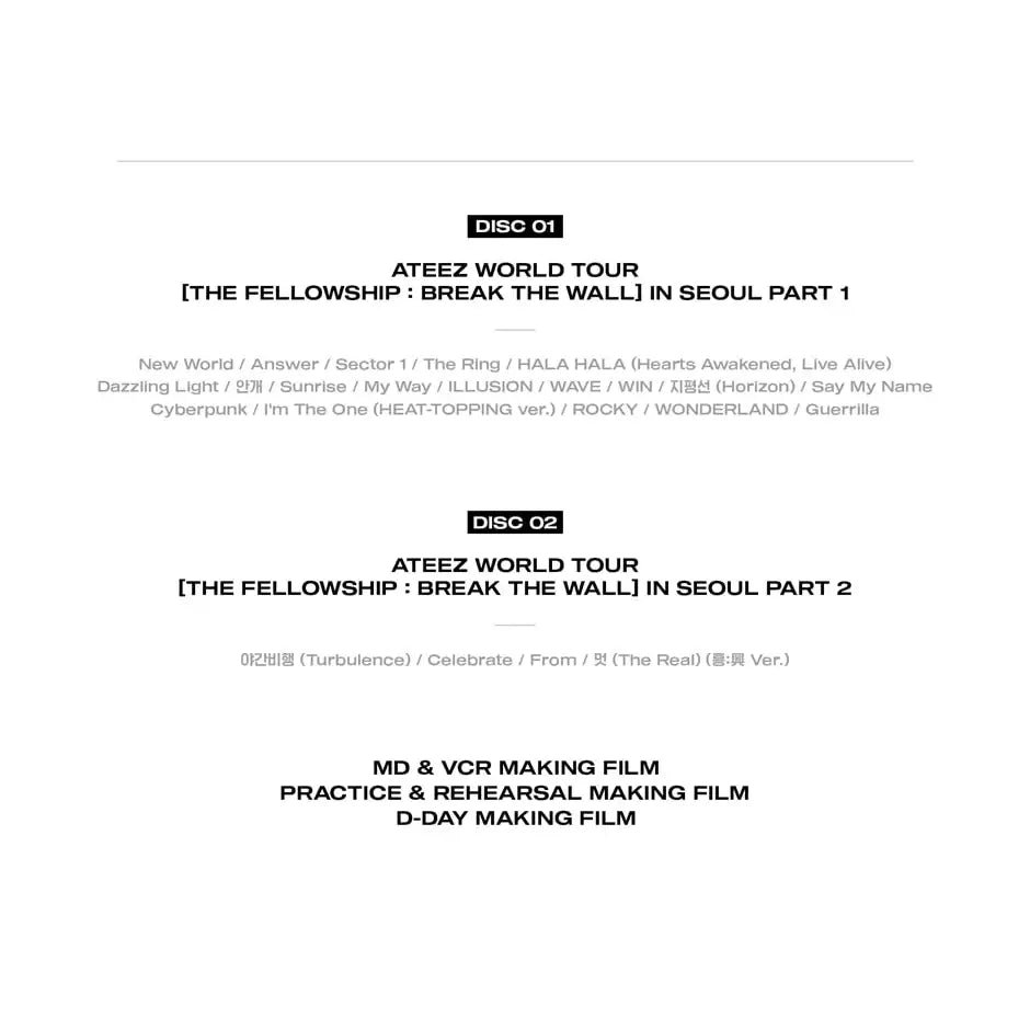 ATEEZ - The Fellowship : Break The Wall In Seoul (Blu-Ray) - ATEEZ - Blu Ray - Harumio