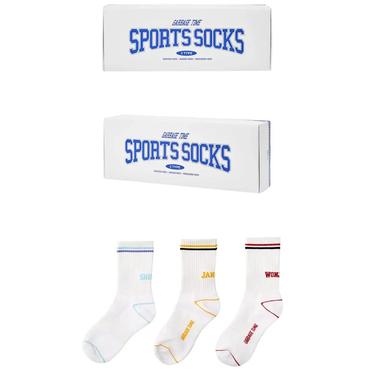 Garbage Time - Sports Mid Calf Socks Set - Webtoon Friends - Socks - Harumio