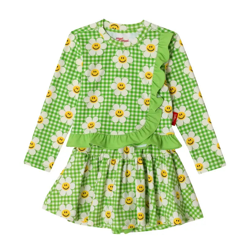 Wiggle Wiggle x Childy - Ruffle Dress Swimsuit Set - Wiggle Wiggle - Swimwear - Harumio
