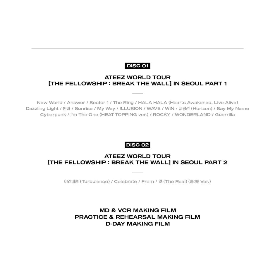 ATEEZ - The Fellowship : Break The Wall In Seoul (DVD) - ATEEZ - DVD - Harumio