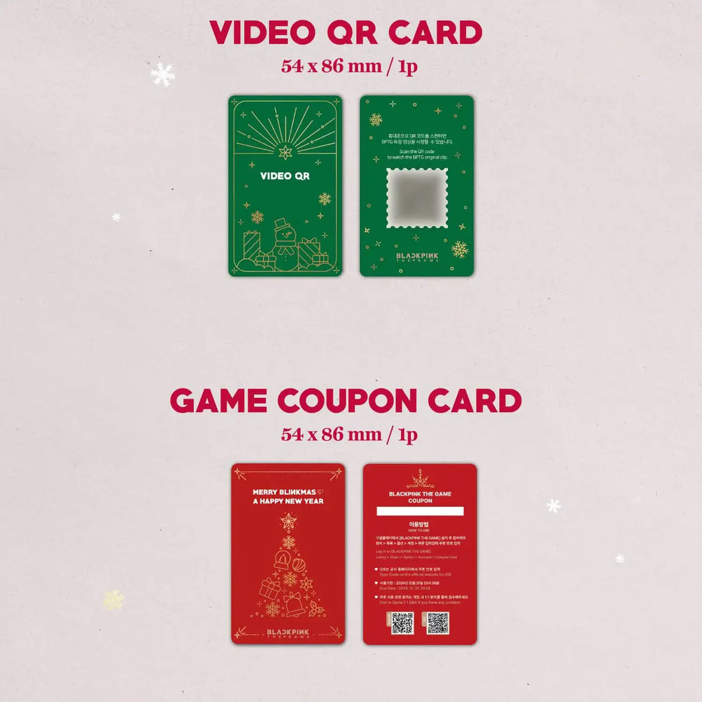 Blackpink - The Game Photocard Collection (Christmas Edition) - YGPLUS - Album - Harumio