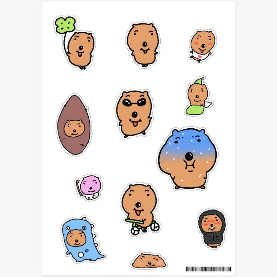 Uunggwarr - Paradise Quokka Sticker Set - Marpple Shop - Sticker - Harumio