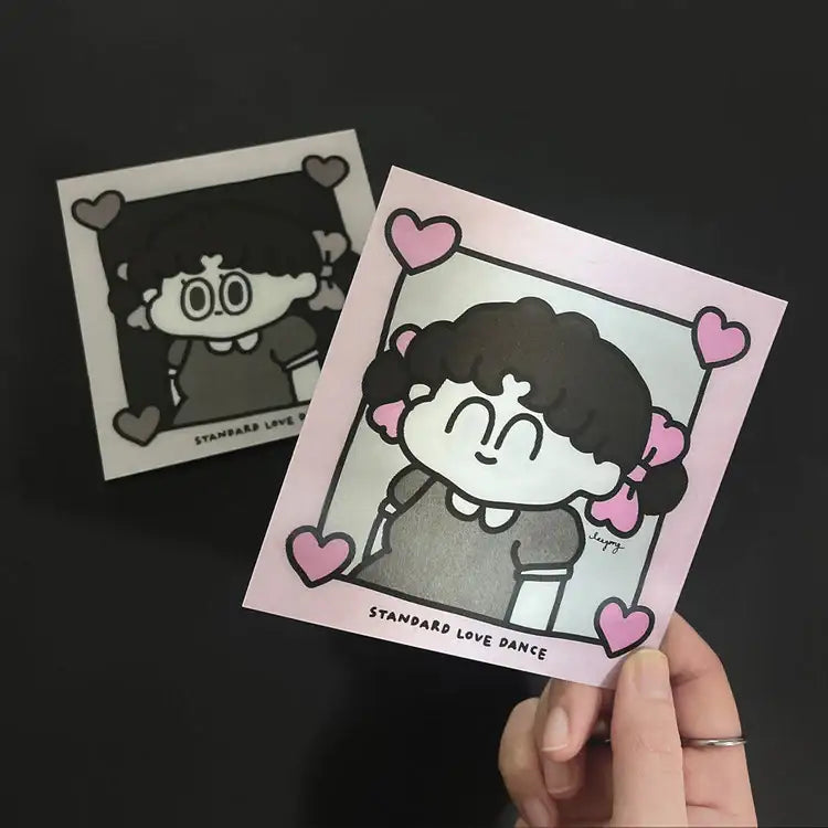 Standard Love Dance - LEEGONG Black Cherry Pie Lenticular Postcard - Line Friends Square - Postcard - Harumio