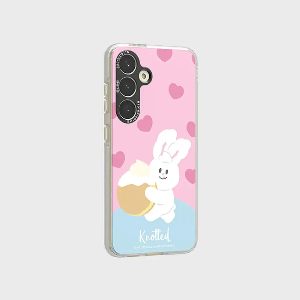 SLBS - Knotted Cream Bunny Impression Case (Galaxy S24 Series) - SLBS - Home & Living, Accessories - Harumio