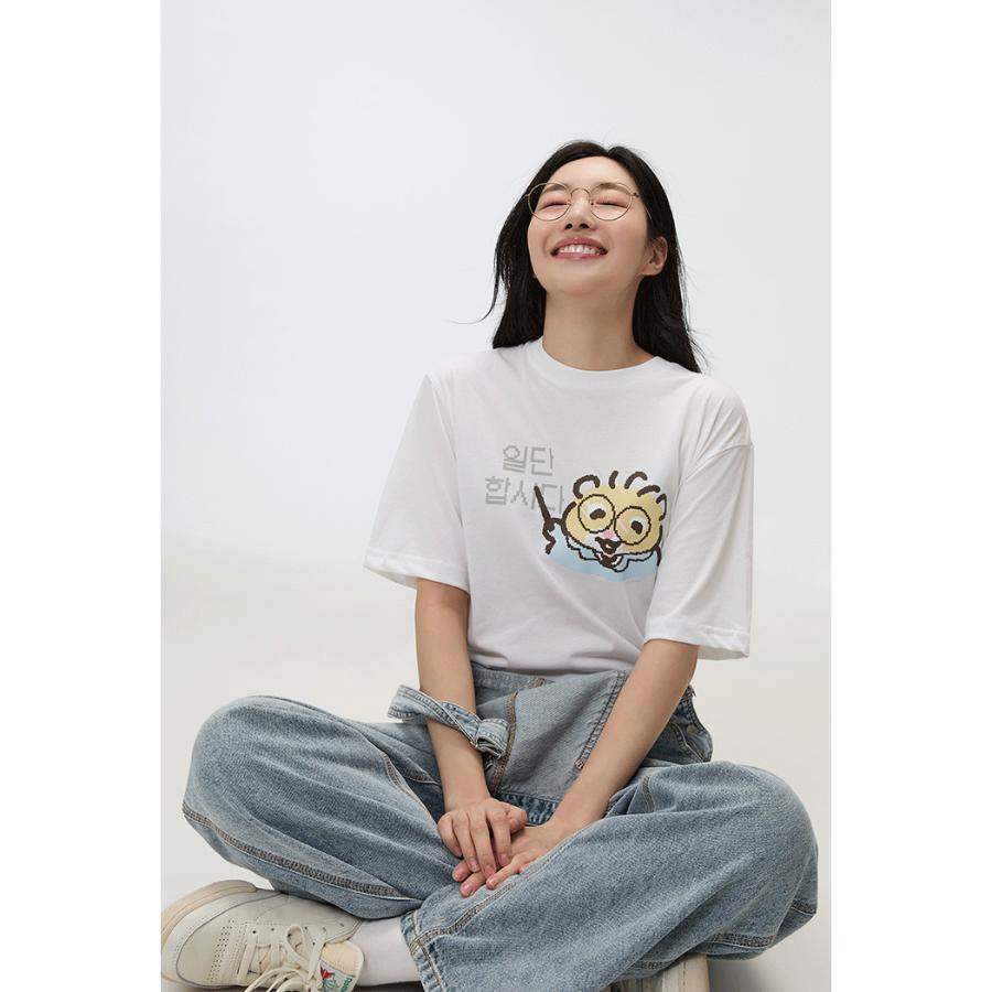 SPAO x Kerham - Short Sleeve T-Shirt (Graphic White) - SPAO - T-Shirt - Harumio