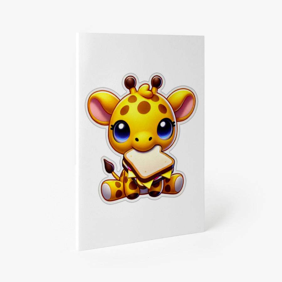 Crazy Design - Hungry Baby Giraffe A5 Notebook - Marpple Shop - Notebook - Harumio