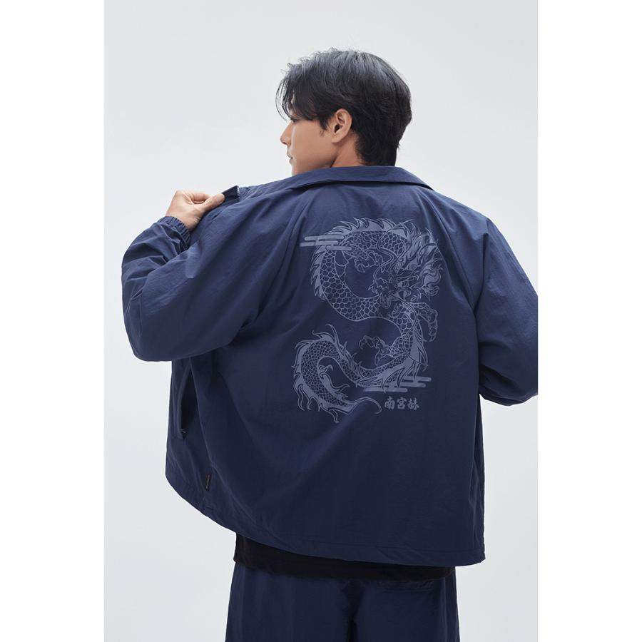 SPAO x Namgung Hyuk - Windbreaker (GLOSSY NAVY) - SPAO - Windbreaker - Harumio