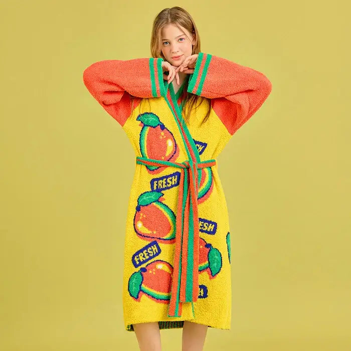 Wiggle Wiggle - Mango Bird Lounge Robe - Wiggle Wiggle - Robe - Harumio
