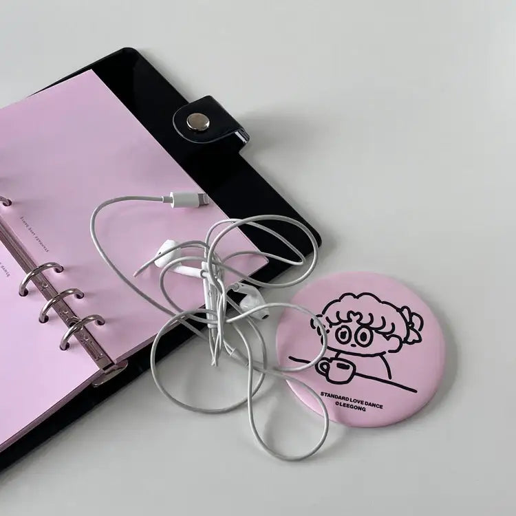 Standard Love Dance - LEEGONG Black Cherry Pie 6-Ring Binder - Line Friends Square - Ring Binder - Harumio
