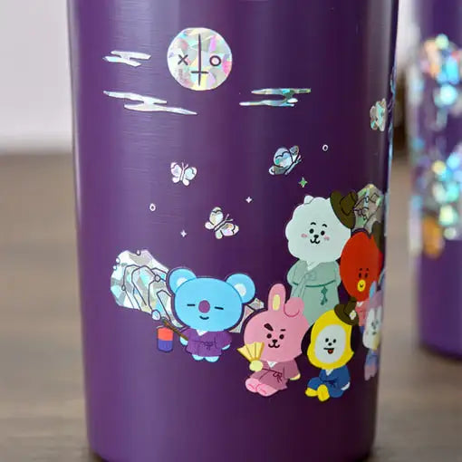 BT21 - Premium K-Edition Mother-of-pearl Graphic Tumbler (710ml) - Line Friends - Tumbler - Harumio