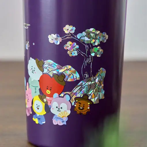 BT21 - Premium K-Edition Mother-of-pearl Graphic Tumbler (710ml) - Line Friends - Tumbler - Harumio