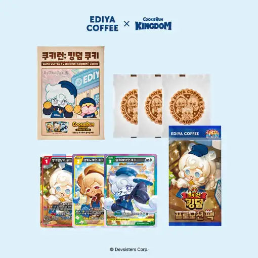 Ediya Coffee x Cookie Run : Kingdom - Card Game Pack (Card + Coupon + Cookie) - Cookie Run - Card - Harumio
