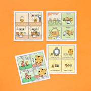 Coco the Timid Tiger - 4-Cut Story Postcard - Webtoon Friends - Postcard - Harumio