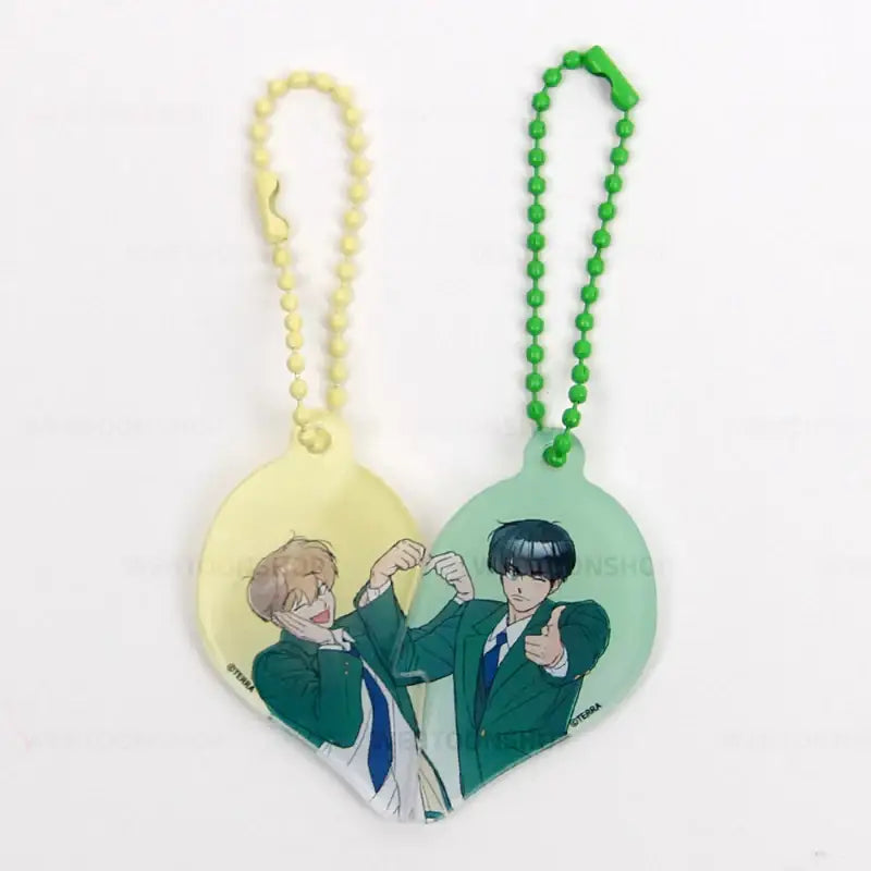 Spinach Bouquet - Heart Fusion Couple Charm - Webtoon Shop - Keychains - Harumio