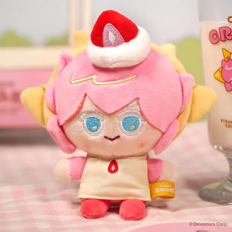 Cookie Run - Crepe Crash Strawberry Crepe Flavor Cookie Doll Keyring - Cookie Run - Keyring - Harumio