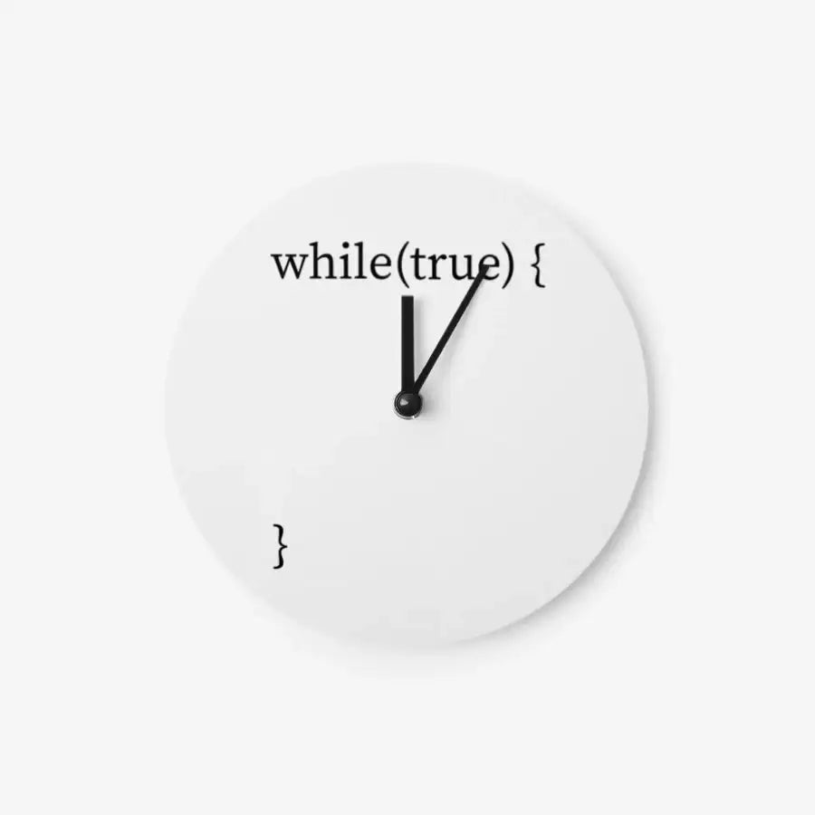 Heap & Stack - Infinite Loop Chromalux Round Clock - Marpple Shop - Clock - Harumio