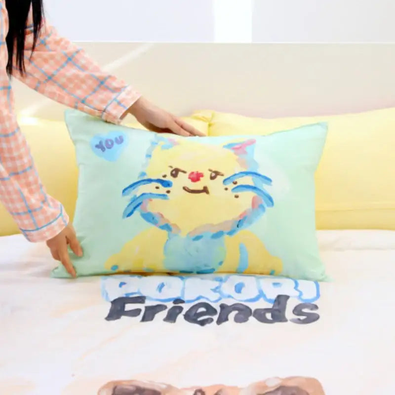 NARA HOME DECO X Pokori Friends - Pure Cotton Pillow Cover - NARA HOME DECO - Pillow Cover - Harumio