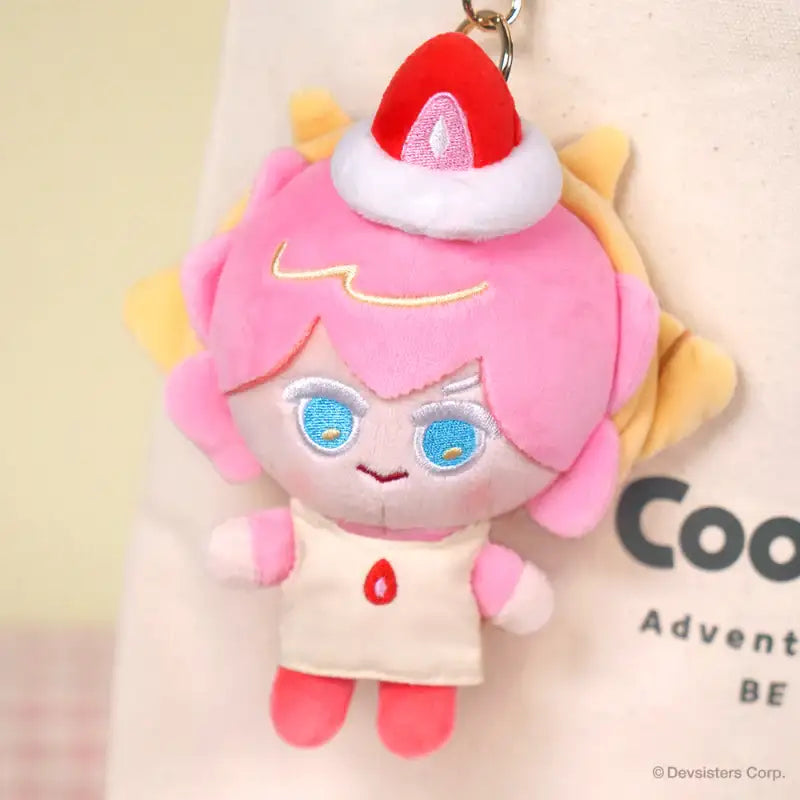 Cookie Run - Crepe Crash Strawberry Crepe Flavor Cookie Doll Keyring - Cookie Run - Keyring - Harumio