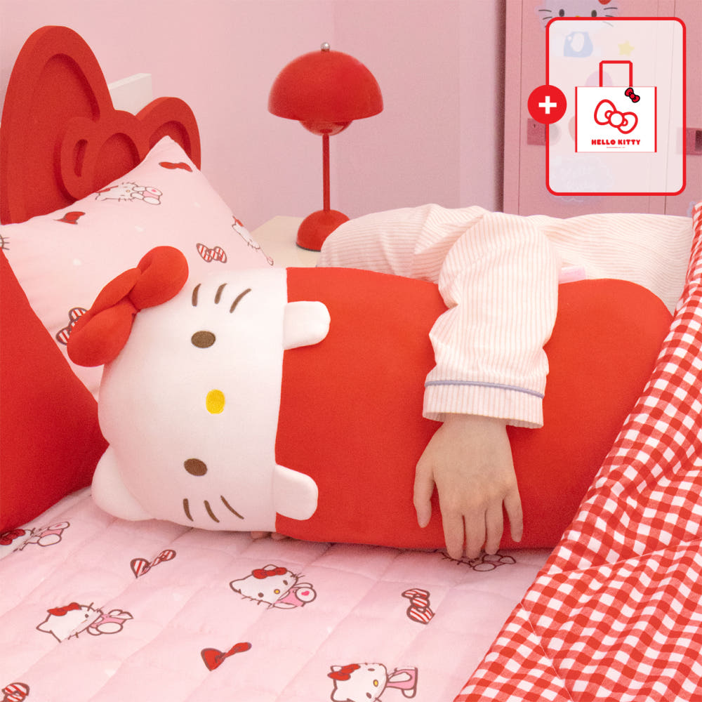 NARA HOME DECO x Hello Kitty - Chubby Body Pillow Red Classic