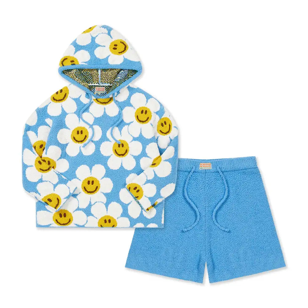 Wiggle Wiggle - Smile We Love Hooded Pajama Set - Wiggle Wiggle - Pyjamas - Harumio