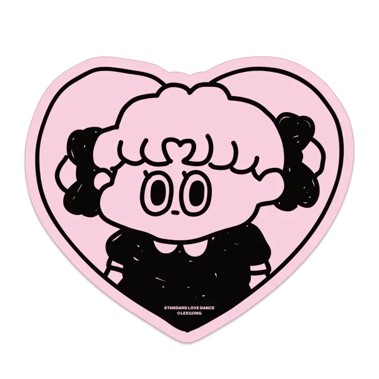 Standard Love Dance - LEEGONG Black Cherry Pie Mousepad - Line Friends Square - Mousepad - Harumio