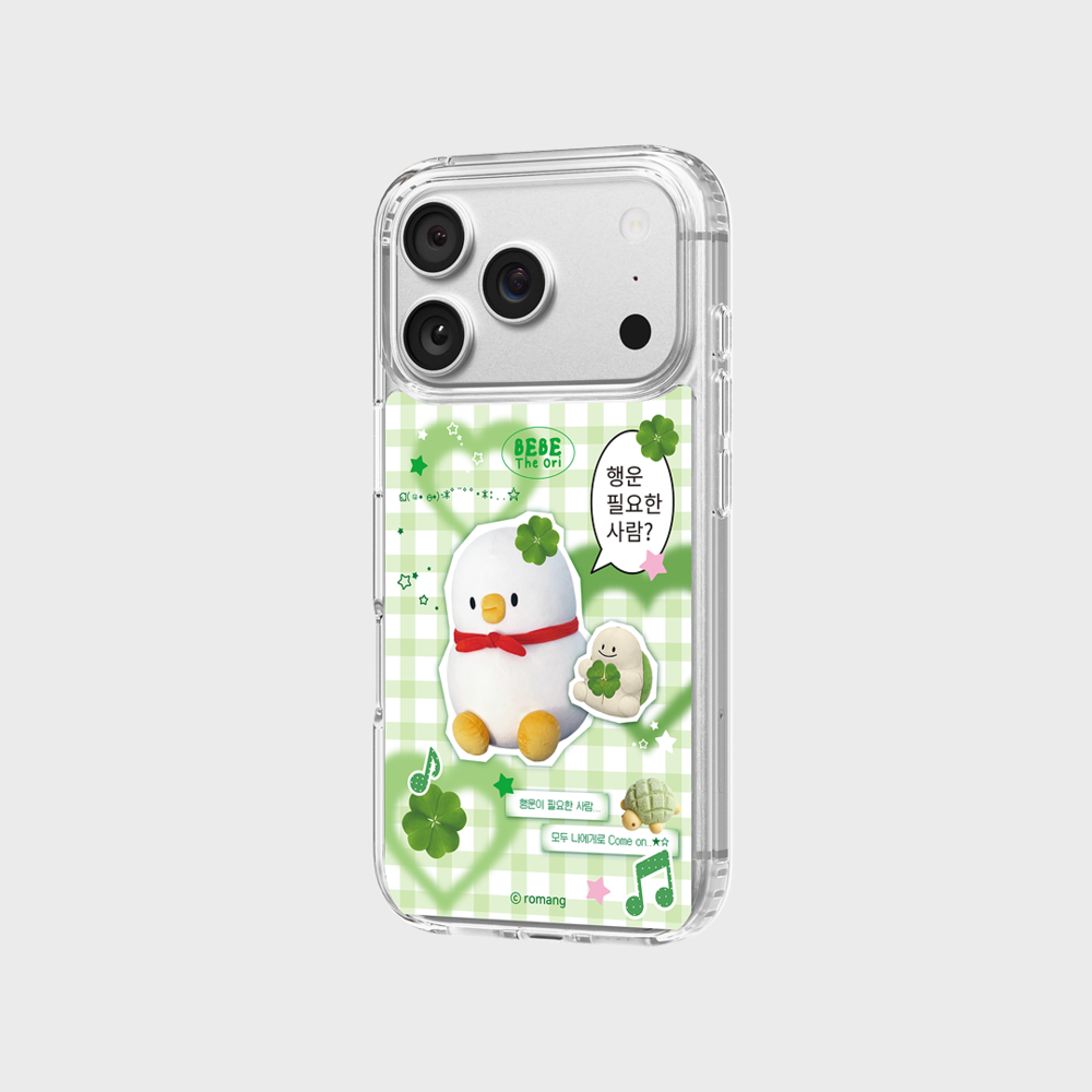 BEBE!Ori x SLBS - Bebe the Ori Lucky Bebe Check Clear Magnet Case (iPhone 17 Series)