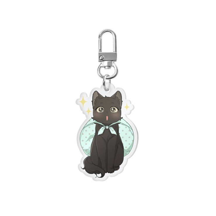 Cat Therapy - Acrylic Keyring
