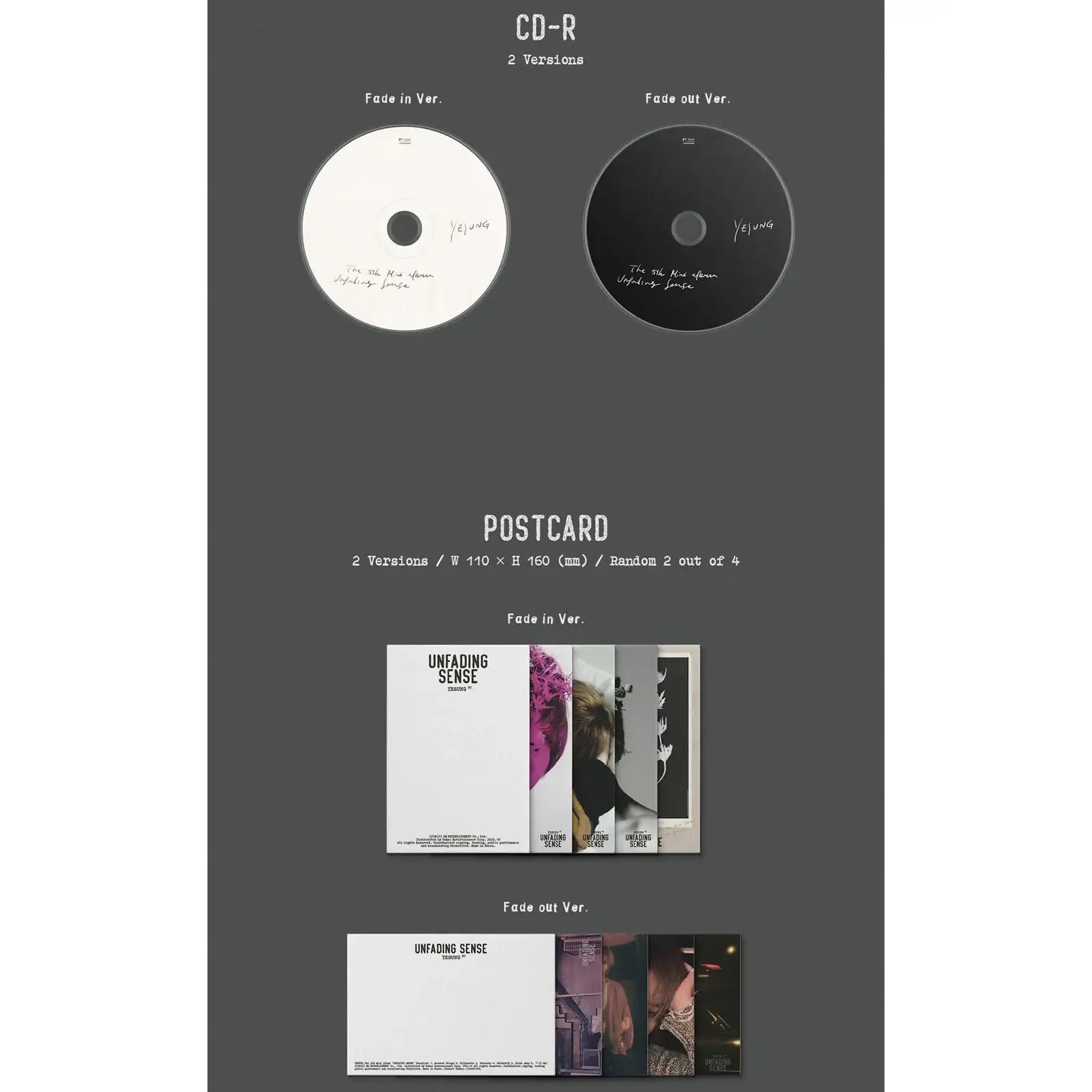 Yesung - Unfading Sense : 5th Mini Album - Yesung - Album - Harumio