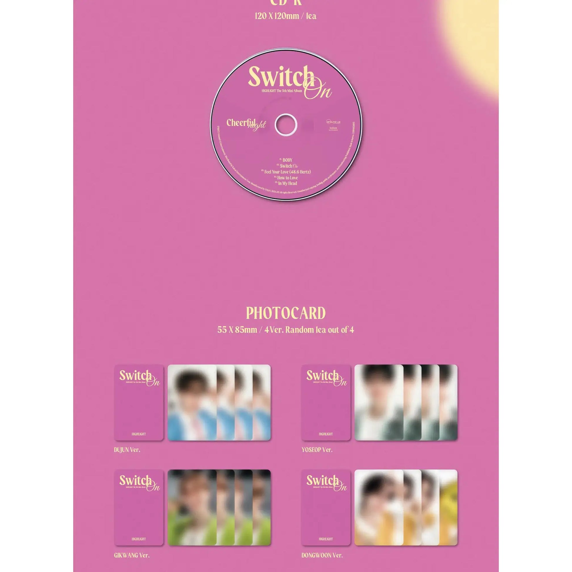 Highlight - Switch On : 5th Mini Album (Digipack Version) - Highlight - Album - Harumio