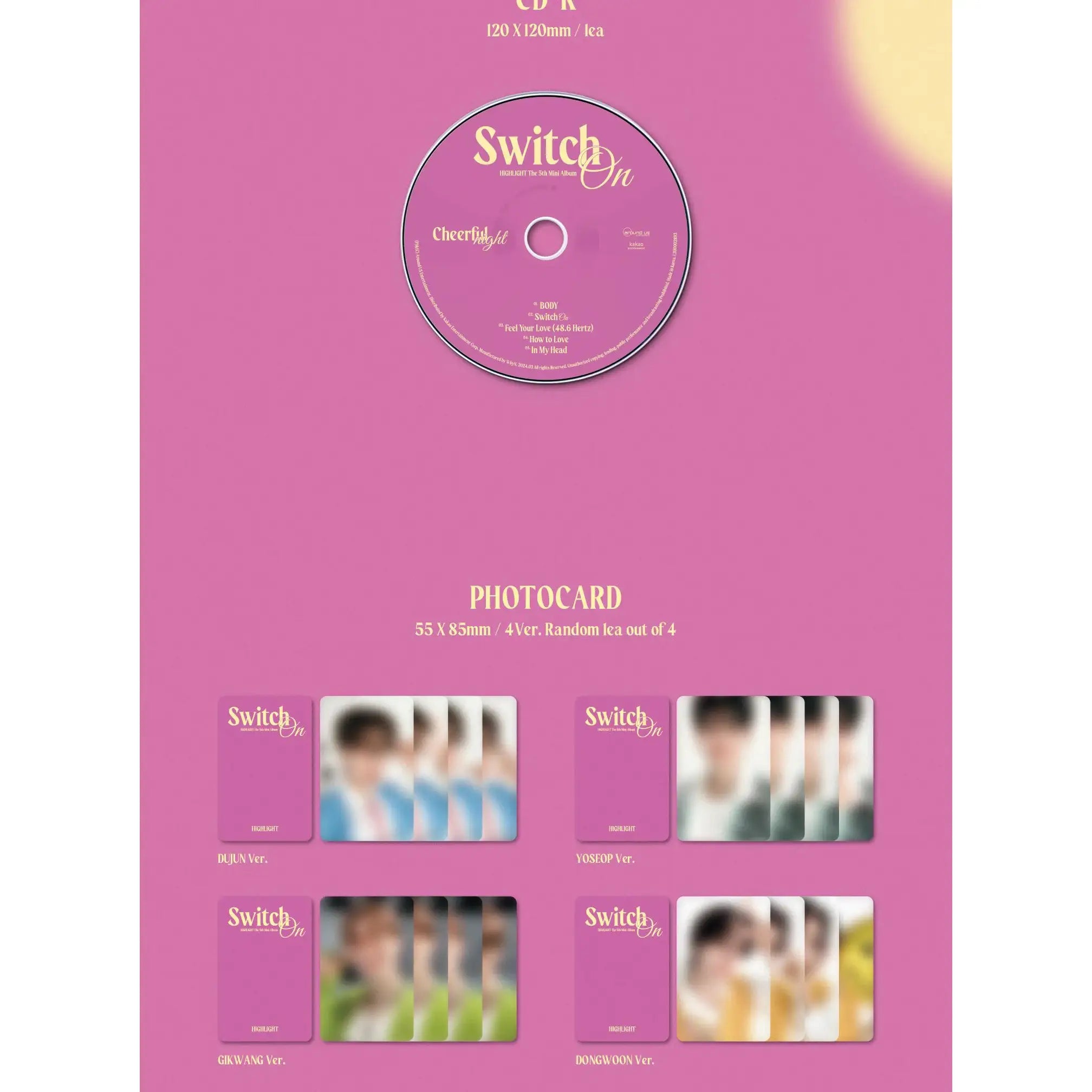 Highlight - Switch On : 5th Mini Album (Digipack Version) - Highlight - Album - Harumio