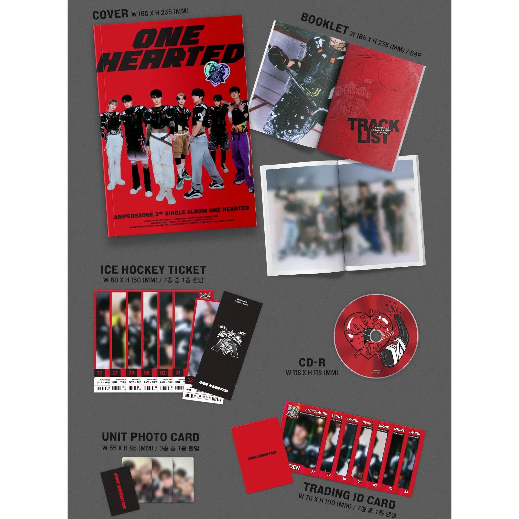 AMPERS&ONE - One Hearted : 2nd Single Album - FnC Entertainment - Album - Harumio