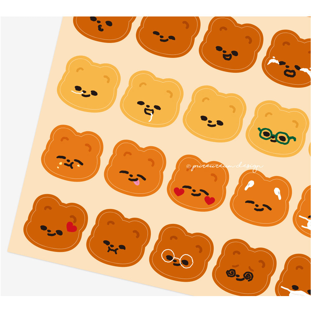 Pureureum Design - Cupid Bear Face Sticker