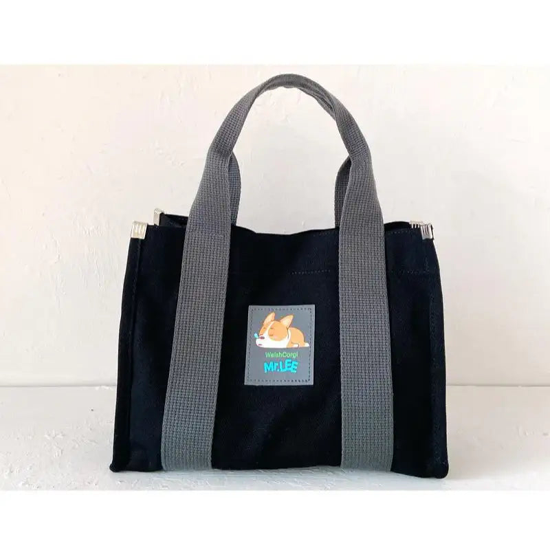 Welshcorgi Mr.Lee - Webbing Cross Eco Bag - Soone Content - Cross Eco Bags - Harumio