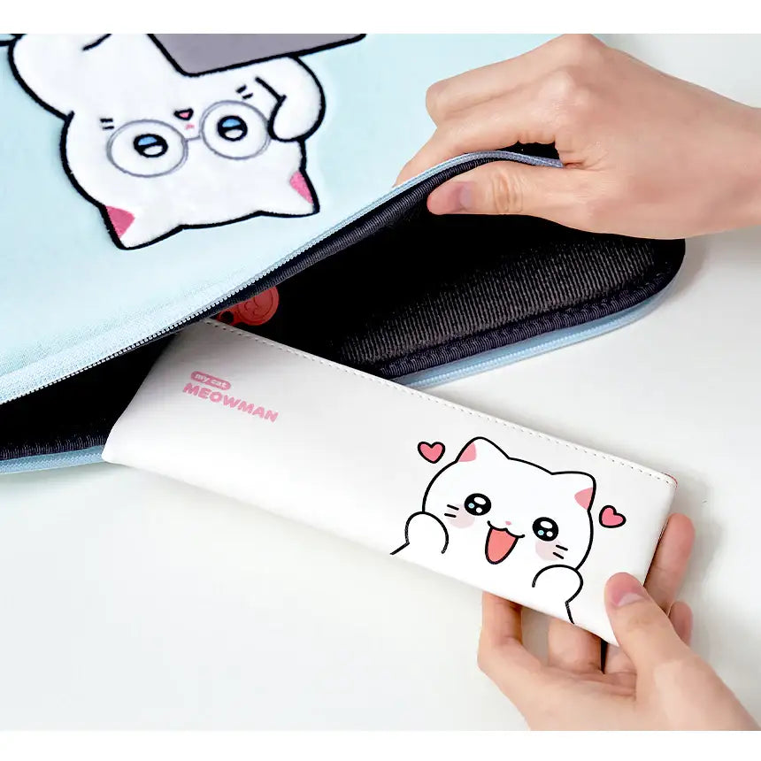 Meow Man - Rectangular Flat Pouch - Webtoon Friends - Home & Living, Accessories - Harumio