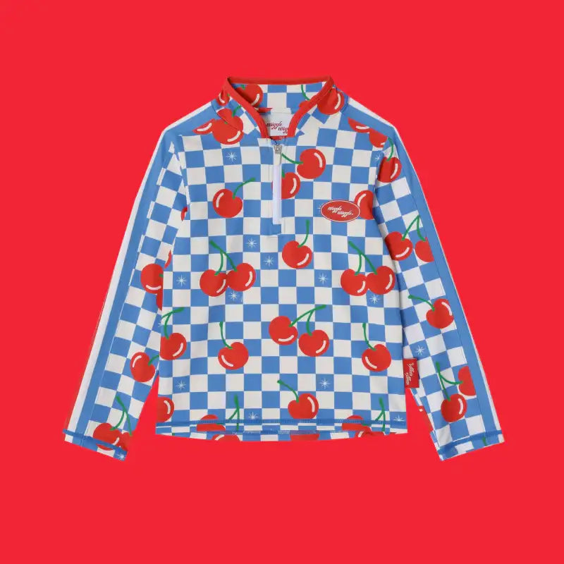 Wiggle Wiggle x Childy - Half Zip Rash Guard Top - Wiggle Wiggle - Swim Top - Harumio