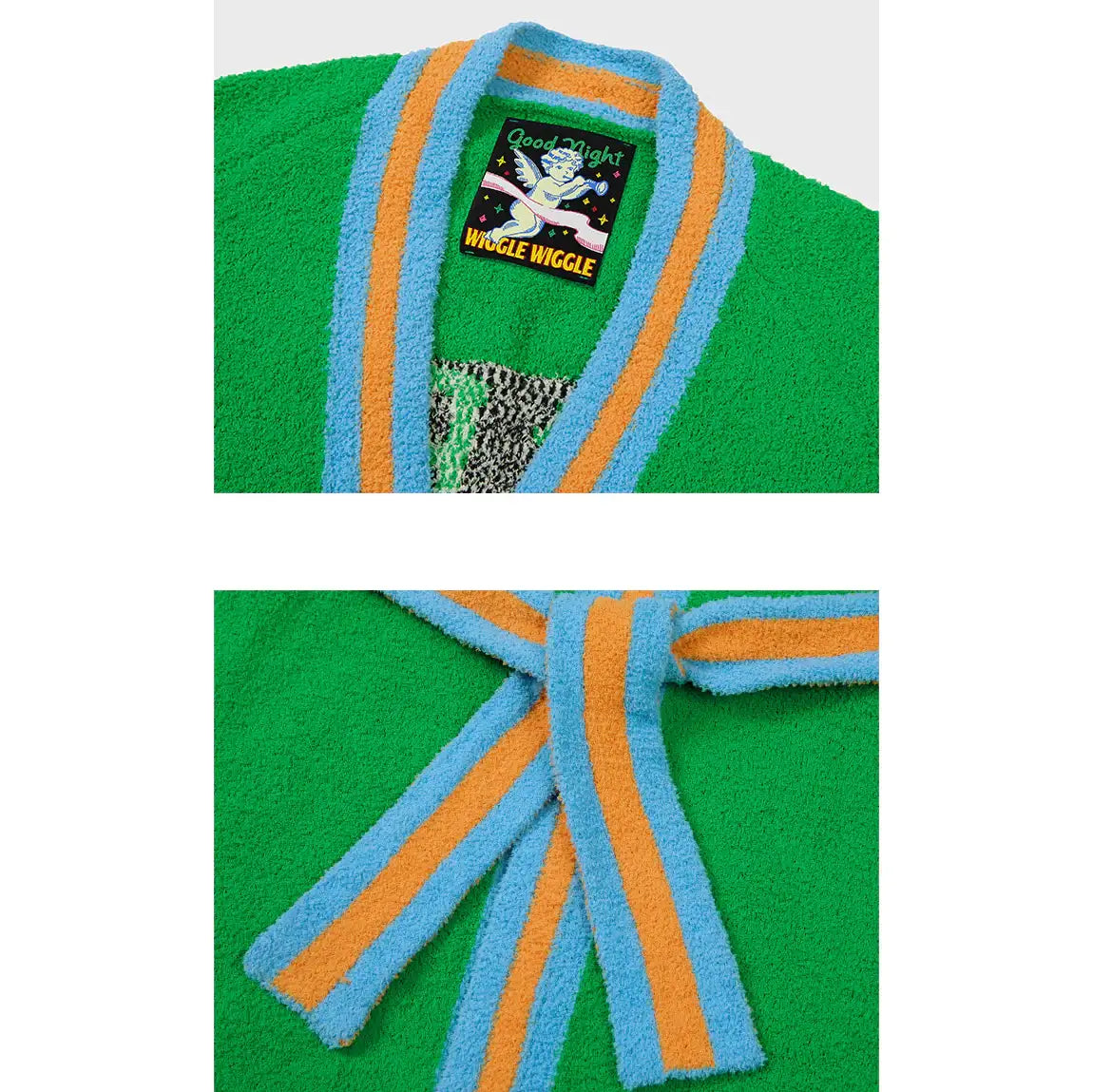 Wiggle Wiggle - Don't Panic Green Lounge Robe - Wiggle Wiggle - Home & Living, Accessories - Harumio