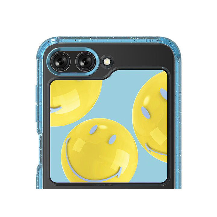 SLBS - Smiley Blue Balloon Suit Phone Case (Galaxy Z Flip5)