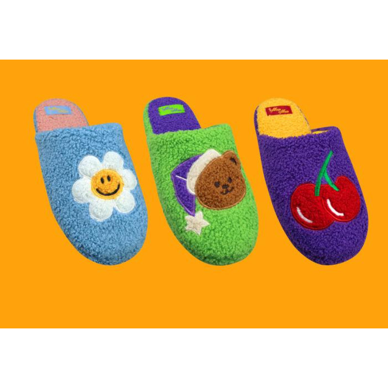 Wiggle Wiggle - Teddy Bear Fleece Home Slipper