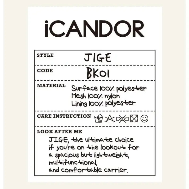 iCANDOR - JIGE Bag - iCANDOR - Pet Carriers - Harumio