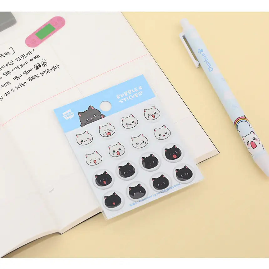 Meow Man - Epoxy Bubble Stickers - Webtoon Friends - Home & Living, Accessories - Harumio